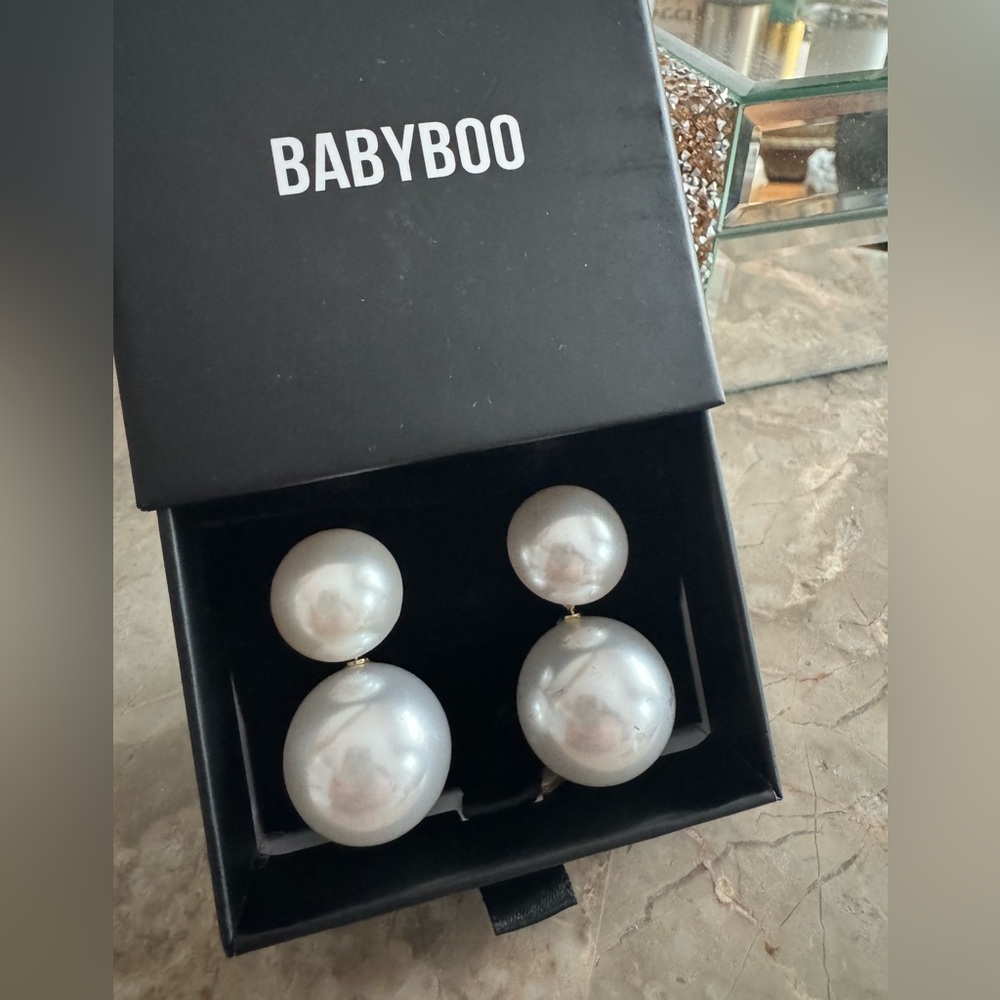 Elegant Pearl Drop Earrings Babyboo - Picture 3 of 4